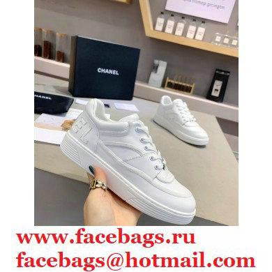 Chanel Back Logo Sneakers White 2021 - Click Image to Close