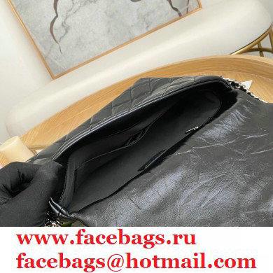 Chanel Big Bang Metallic Crumpled Calfskin Flap Bag A91976 Black - Click Image to Close