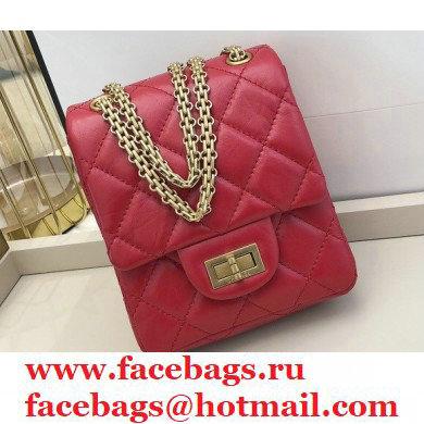 Chanel Calfskin 2.55 Reissue Phone Bag AS1326 Red 2021