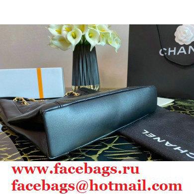 Chanel Calfskin Small Shopping Bag AS2295 Black 2021 - Click Image to Close