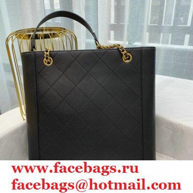 Chanel Calfskin Small Shopping Tote Bag AS2295 Black 2021 - Click Image to Close