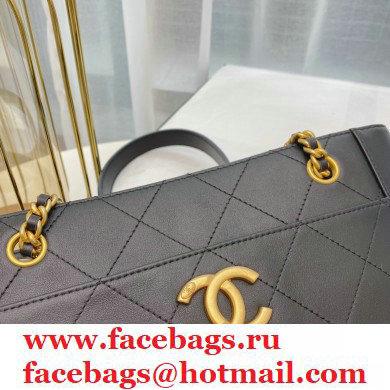 Chanel Calfskin Small Shopping Tote Bag AS2295 Black 2021