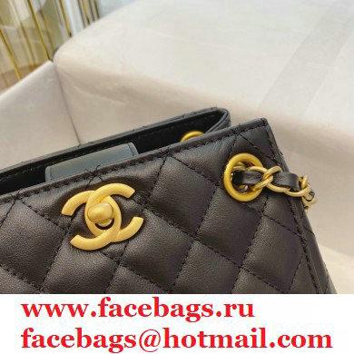 Chanel Calfskin Strap Into Bucket Bag AS2230 Black 2020