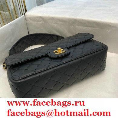 Chanel Calfskin Strap Into Flap Bag AS2229 Black 2020