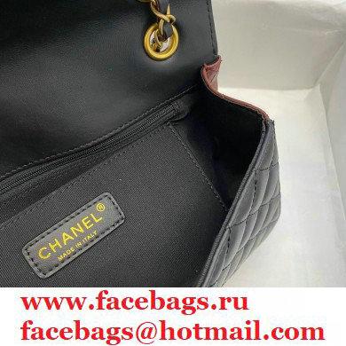 Chanel Calfskin Strap Into Flap Bag AS2229 Black/Brown 2020