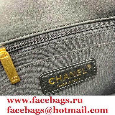 Chanel Calfskin Strap Into Small Flap Bag AS2228 Black/Brown 2020