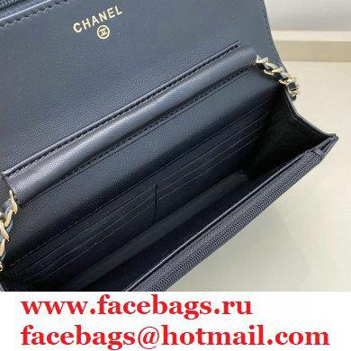 Chanel Chain CC Logo Wallet on Chain WOC Bag AP1794 Lambskin Black 2021 - Click Image to Close