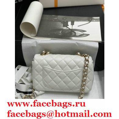 Chanel Classic Flap Small Bag with Charms AS2326 White 2021
