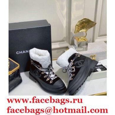 Chanel Coco Cocoon cc logo lace up boots white 2020 - Click Image to Close
