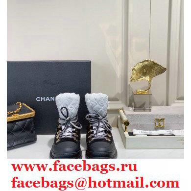 Chanel Coco Cocoon cc logo lace up boots white 2020 - Click Image to Close