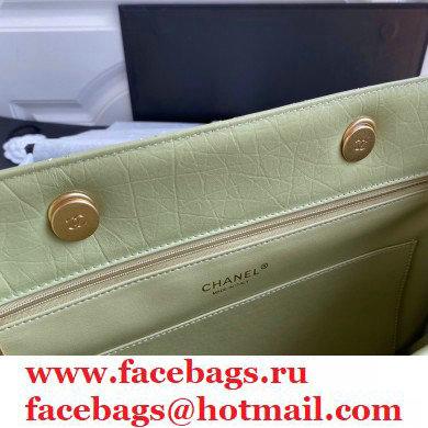 Chanel Crumpled Calfskin Reissue Shopping Tote Bag AS6611 Light Green 2021 - Click Image to Close