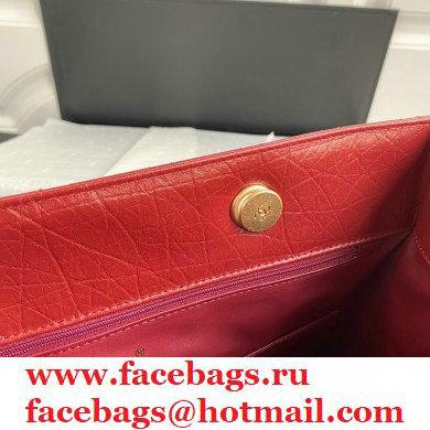 Chanel Crumpled Calfskin Reissue Shopping Tote Bag AS6611 Red 2021 - Click Image to Close