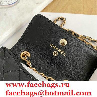 Chanel Crumpled Calfskin Waist Bag Black 2021 - Click Image to Close