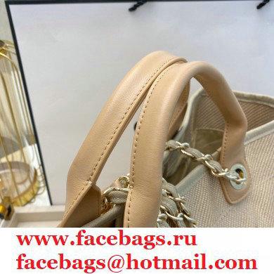 Chanel Deauville Large Shopping Tote Bag A66941 Canvas Beige 2021 - Click Image to Close