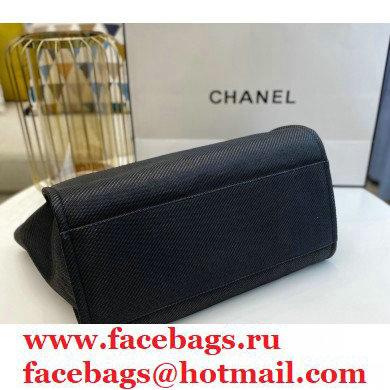 Chanel Deauville Large Shopping Tote Bag A66941 Canvas Black 2021 - Click Image to Close