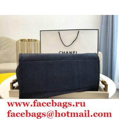 Chanel Deauville Large Shopping Tote Bag A66941 Canvas Dark Blue 2021