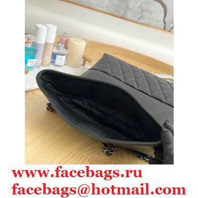 Chanel Deer Grained Calfskin Flap Shoulder Bag Black - Click Image to Close