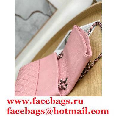 Chanel Deer Grained Calfskin Flap Shoulder Bag Pink - Click Image to Close