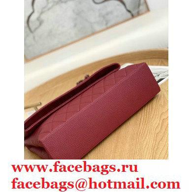 Chanel Deer Grained Calfskin Flap Shoulder Bag Red - Click Image to Close