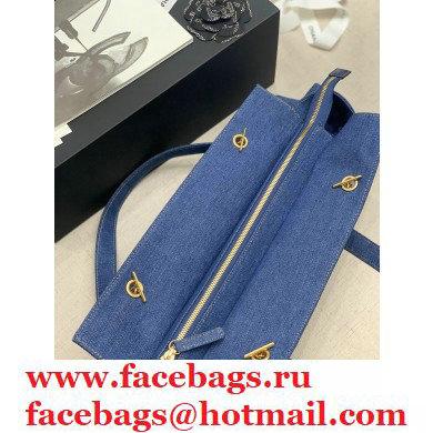 Chanel Denim Blue Vintage CC Logo Shopping Tote Bag 2021 - Click Image to Close
