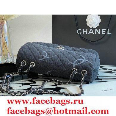 Chanel Denim Classic Flap Jumbo/Large Bag Black 2021