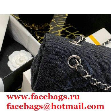 Chanel Denim Classic Flap Medium Bag Black 2021 - Click Image to Close