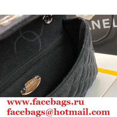 Chanel Denim Classic Flap Medium Bag Black 2021 - Click Image to Close