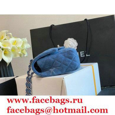 Chanel Denim Classic Flap Medium Bag Blue 2021 - Click Image to Close
