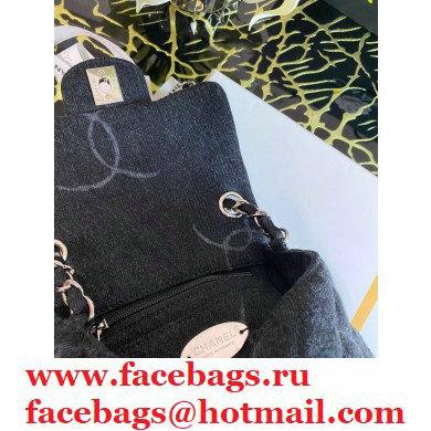 Chanel Denim Classic Flap Mini Bag Black 2021 - Click Image to Close
