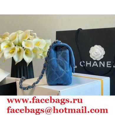 Chanel Denim Classic Flap Mini Bag Blue 2021 - Click Image to Close