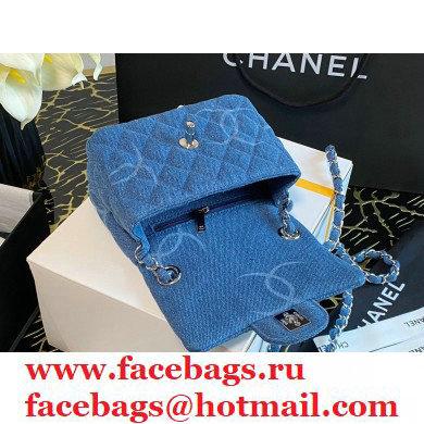 Chanel Denim Classic Flap Mini Bag Blue 2021