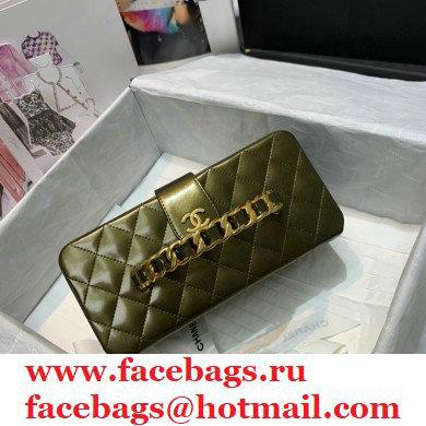 Chanel Get Round Vintage Vanity Case Bag Dark Green 2021