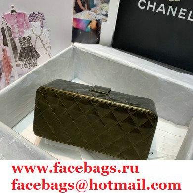 Chanel Get Round Vintage Vanity Case Bag Dark Green 2021