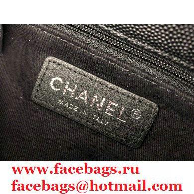 Chanel Grained Calfskin Coco Handle Mini Flap Bag Black with Top Handle AS2215 Lacquered Metal Hardware 2021