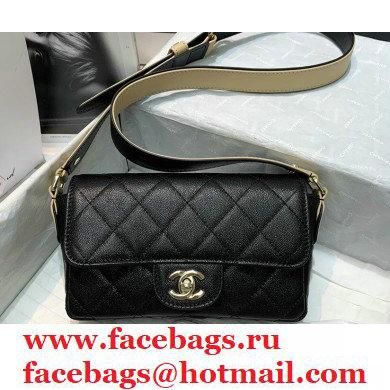 Chanel Grained Calfskin Flap Bag AS2273 Black 2021