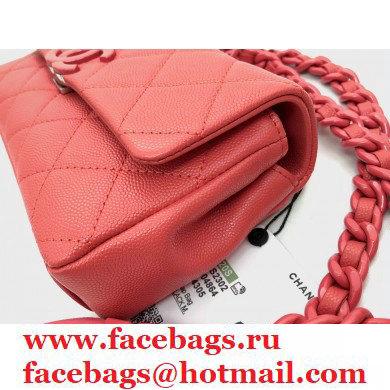 Chanel Grained Calfskin My Everything Small Flap Bag AS2302 Red 2021