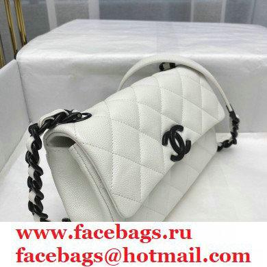 Chanel Grained Calfskin My Everything Small Flap Bag AS2302 White 2020