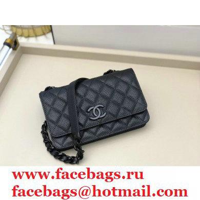 Chanel Grained Calfskin My Everything Wallet on Chain WOC Bag AP1954 Black 2020 - Click Image to Close