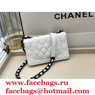 Chanel Grained Calfskin My Everything Wallet on Chain WOC Bag AP1954 White 2020