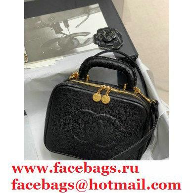 Chanel Grained Calfskin Vintage Vanity Case Bag Black 2021 - Click Image to Close