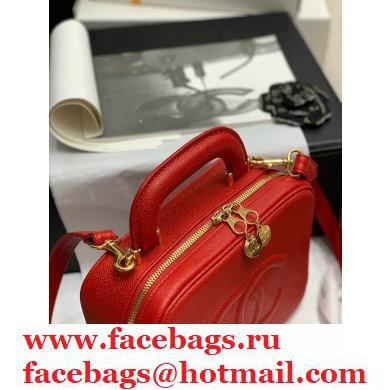 Chanel Grained Calfskin Vintage Vanity Case Bag Red 2021
