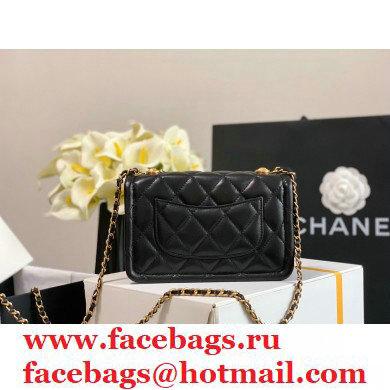 Chanel Lambskin CC Coin Wallet on Chain WOC Bag Black 2021