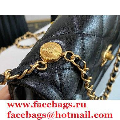 Chanel Lambskin CC Coin Wallet on Chain WOC Bag Black 2021 - Click Image to Close