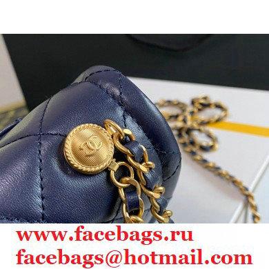 Chanel Lambskin CC Coin Wallet on Chain WOC Bag Navy Blue 2021