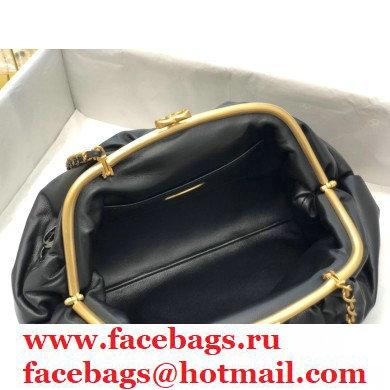 Chanel Lambskin Clutch Bag with Chain AS2137 Black/Gold Charms 2020