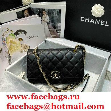Chanel Lambskin Large Flap Bag AS2319 Black 2021