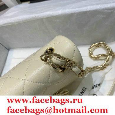 Chanel Lambskin Large Flap Bag AS2319 Creamy 2021 - Click Image to Close