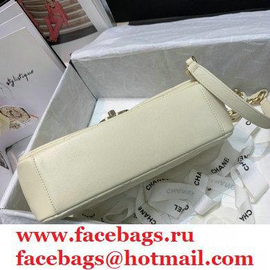 Chanel Lambskin Large Flap Bag AS2319 Creamy 2021 - Click Image to Close