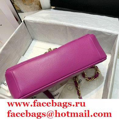 Chanel Lambskin Large Flap Bag AS2319 Purple 2021