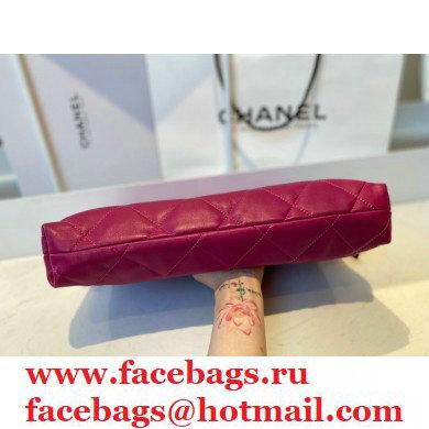 Chanel Lambskin Large Flap Bag with Logo Strap AS2316 Purple 2021 - Click Image to Close